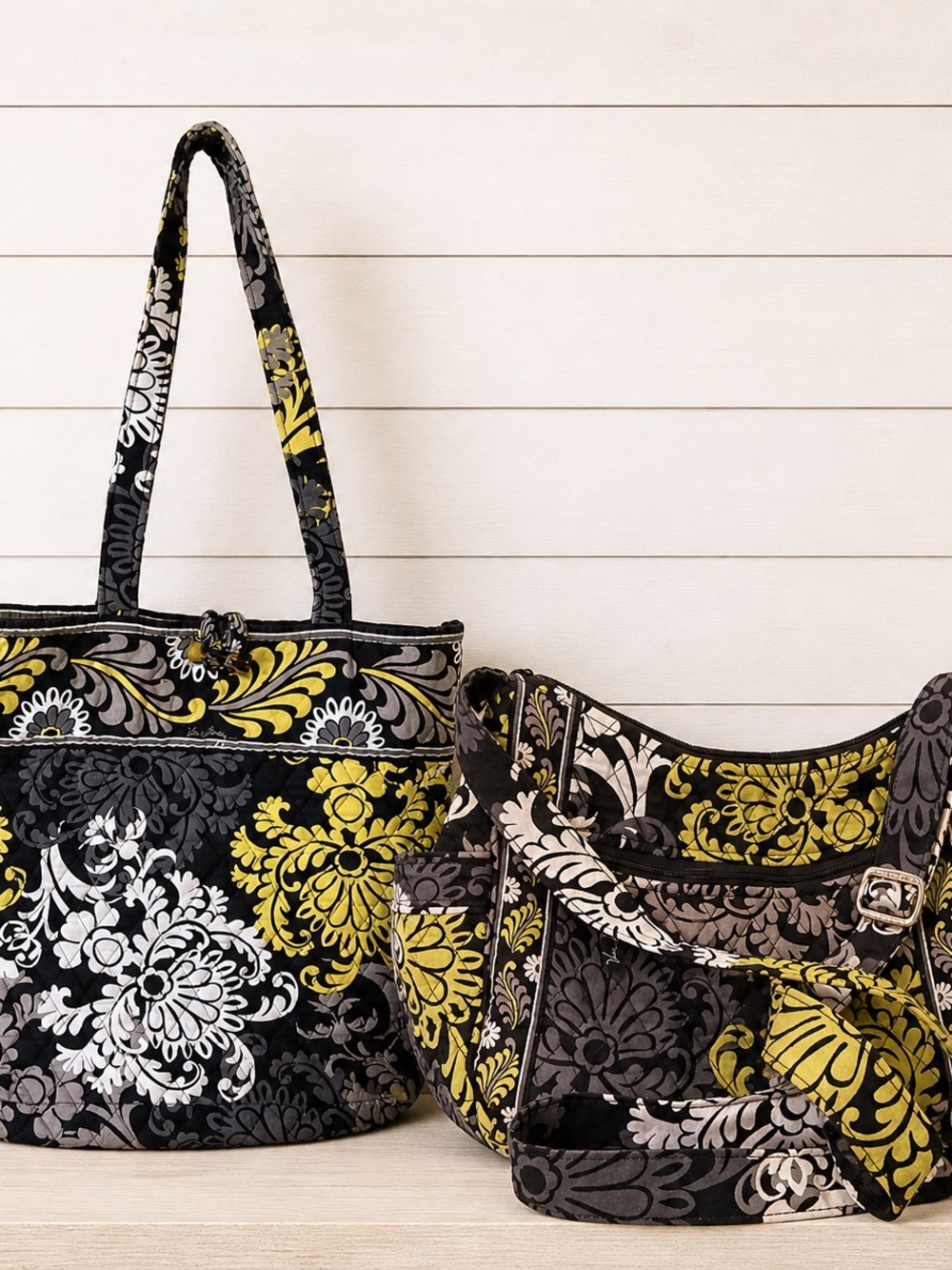 Vera Bradley Baroque Quilted Tote with Matching Shoulder Bag Set -